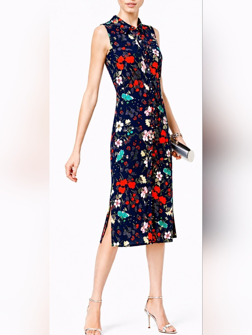 Tommy Hilfiger Vacation Vibrant Floral Sleeveless‎ Maxi Dress Macy's Size 6